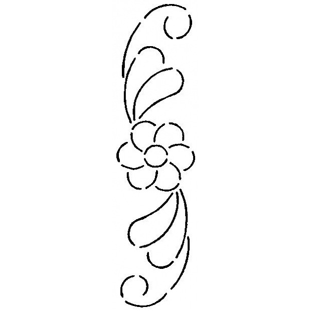 Border, Flower Design 10.2 cm (6 inch)