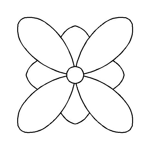 Block Flower, 13 cm