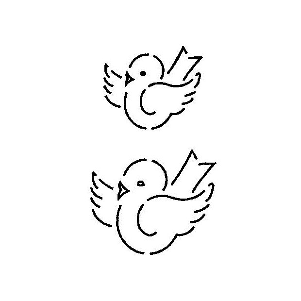 Birds, 5.7 cm, 7.6 cm