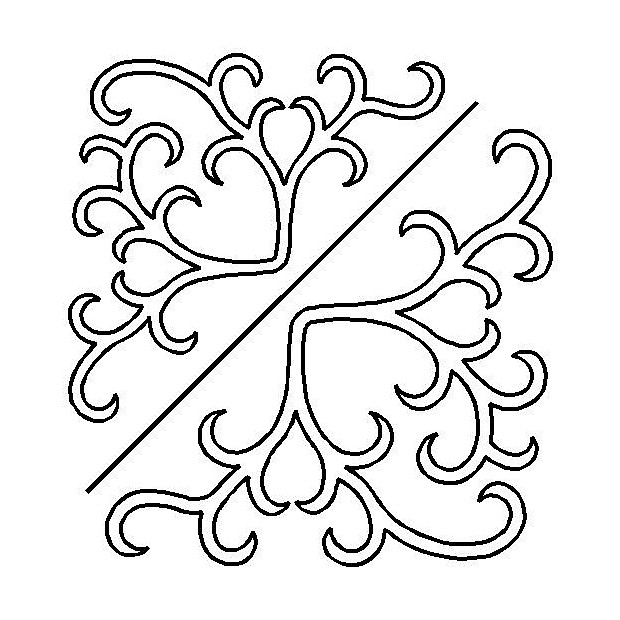 Jacobean Filigree Corner 21.6 & 25.4 cm