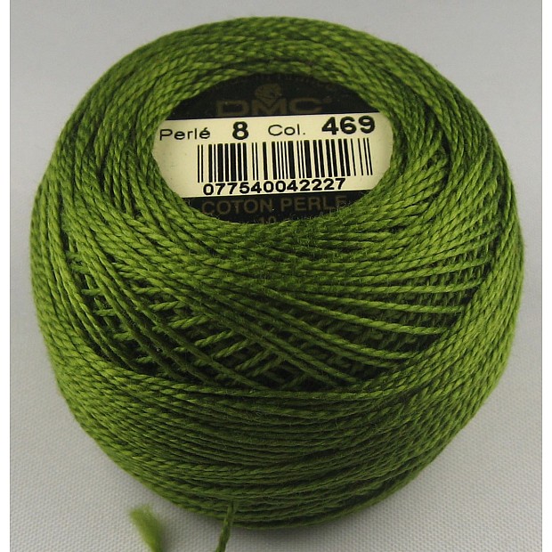 DMC Coton Perlé No. 8 Color 469 Avocado