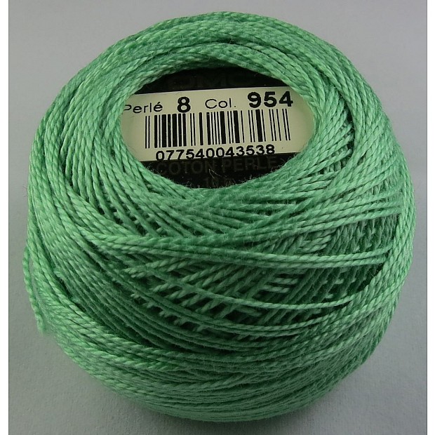 DMC Coton Perlé No. 8 Color 954 Nile