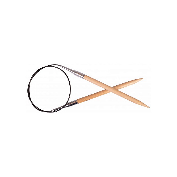 Circular double ended Knitting Needles size 6, 60 cm, birch