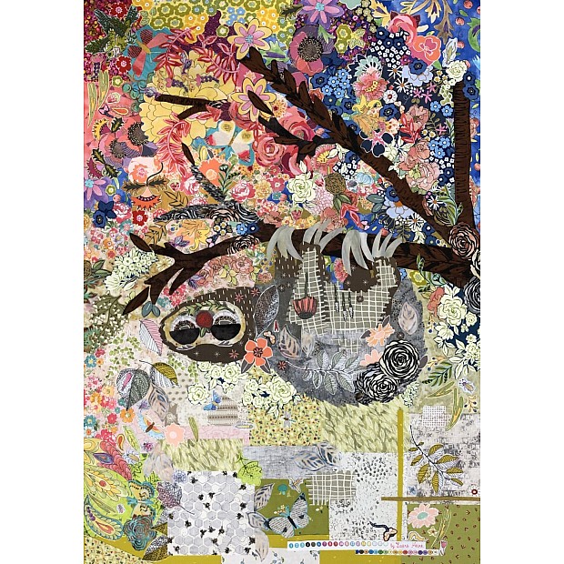 Cloth Sloth collage quilt pattern 
