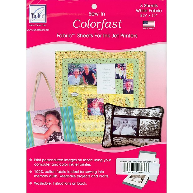 1 Ink Jet Printer Fabric white Sheet Colorfast