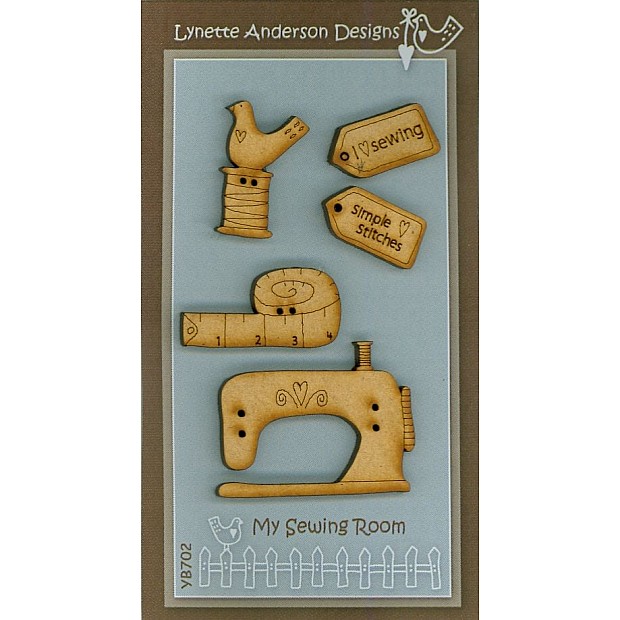 My Sewing Room - 5 wooden buttons