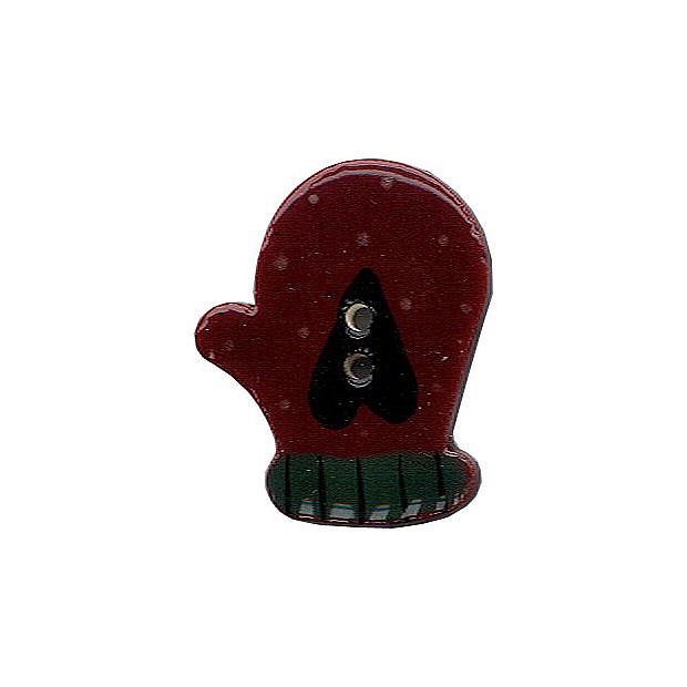 Red Mitten with Heart