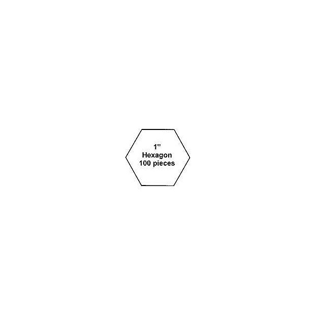 100 Paper Pieces Hexagon 1''