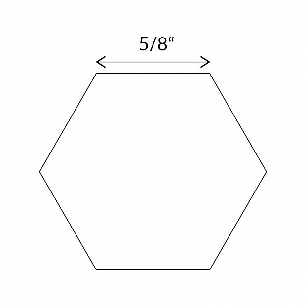 600 Paper Pieces Hexagon 5/8''