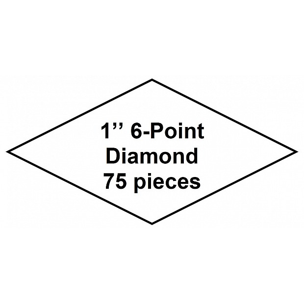 50 Paper Pieces 6-Point Diamond 1''