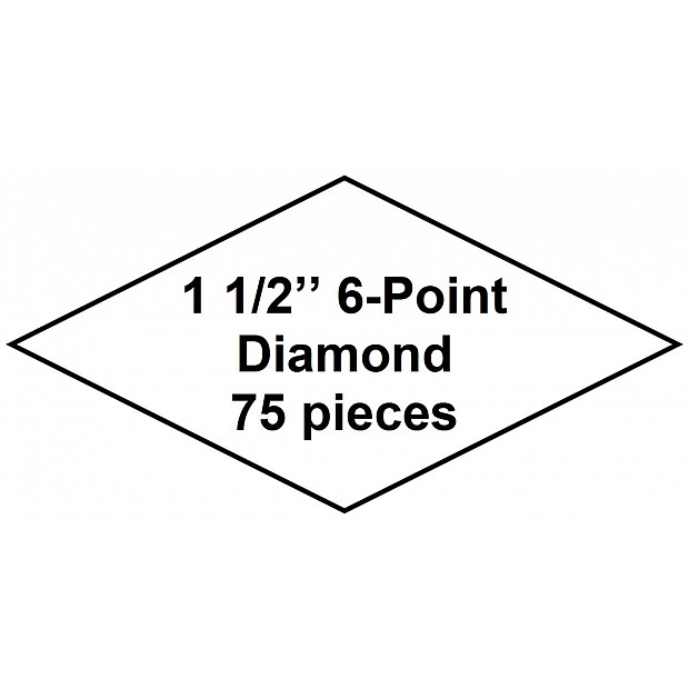 75 Paper Pieces 6-Point Diamond 1 1/2''