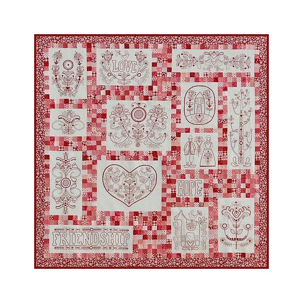 Scandinavian Rose 14 Blocks of the Month