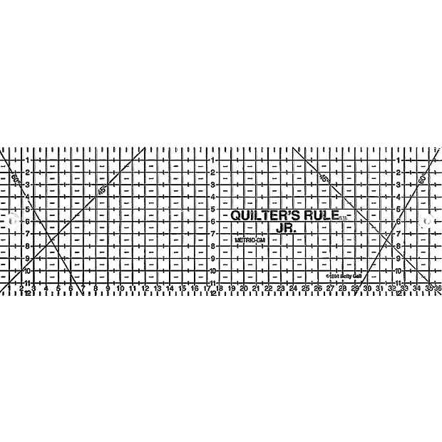 Metric Junior Ruler 12 x 36 cm black