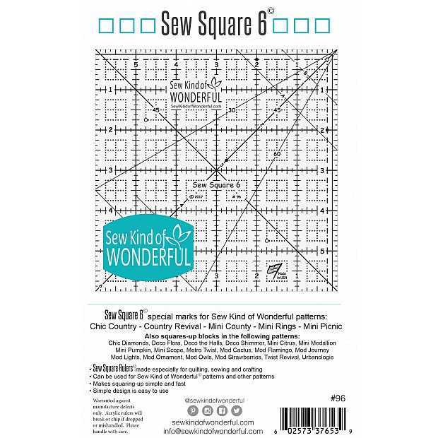 6'' Sew Square Ruler