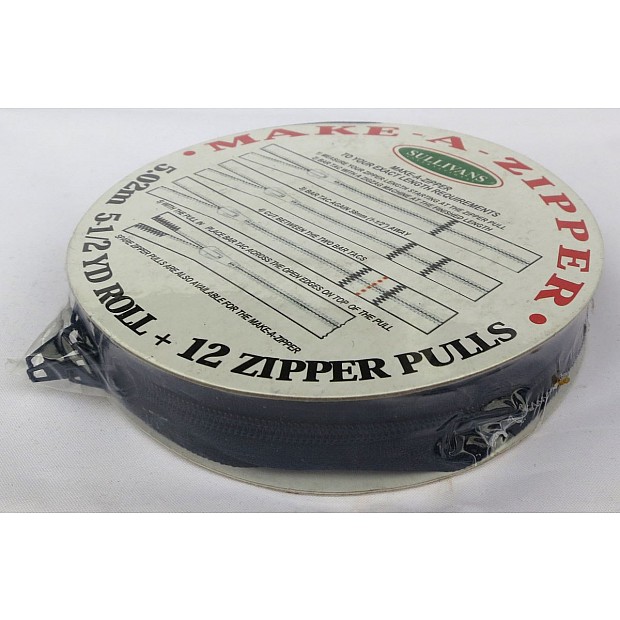 Make-A-Zipper, plastic, navy, 5 m