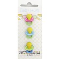 Binky , 3 pacifier buttons 1.7 cm w. shank, Baby Hugs