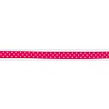 Swiss Dot Ribbon 9.5 mm 3/8'' hot pink