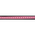 Woven Ribbon 9.5 mm 3/8'' pink - brown