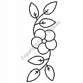 Floral Leaf Motif 7.6 x 23 cm