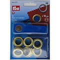 10 Ösen, Oeillets, Eyelets 14 mm (innen)