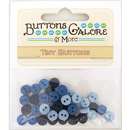 Tiny Buttons Blues 6 mm
