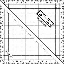 Half-Square Triangle, Square Up Ruler 15 cm