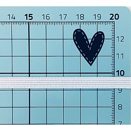 Gummilitze mit Kautschuk, soft, weiss 6 mm breit