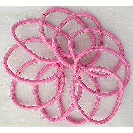 10 Stück Haargummi rosa