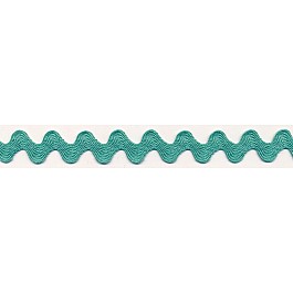 1.75cm Ric Rac Zick-Zack aqua green