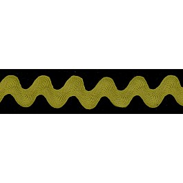 2.5 cm Ric Rac Zick-Zack Band olivegreen