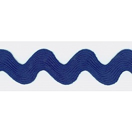 3.5 cm Ric Rac Zick-Zack Band royal blue
