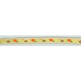 1cm (3/8'') Flower Jacquard Ribbon