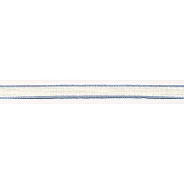 10mm cream Ribbon w. lt blue edges