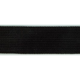 Cotton Belting soft, 5.1 cm black, Gurtband