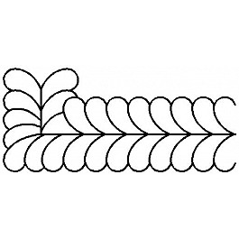 Border, Feather with Corner 10 cm