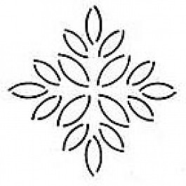 Leaf Design Block, 20 cm