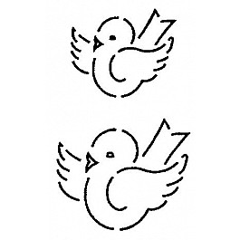 Birds, 5.7 cm, 7.6 cm