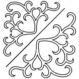 Jacobean Filigree Corner 21.6 & 25.4 cm