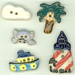 At the beach 18x11mm - 19x30mm 5 buttons