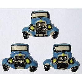 large blue car 33 x 24 mm, 3 buttons