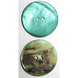 Button Agoya shell, 29 mm green