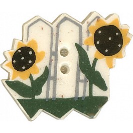 Picket Fence with Sunflowers