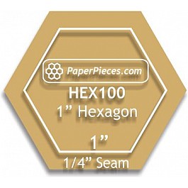 Acrylic Hexagon 1'' Template