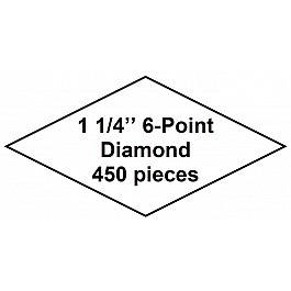450 Paper Pieces 6-Point Diamond 1 1/4''