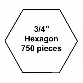 750 Paper Pieces Hexagon 3/4''