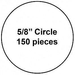 50 Paper Pieces Circle 5/8'' 1.6 cm