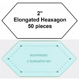 Paper elongated Hexagon 2'' + Template