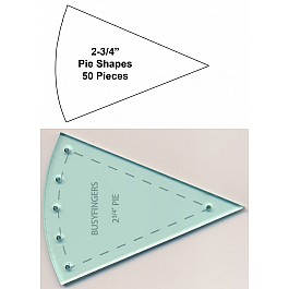 50 paper pieces 2 3/4'' Pie Shapes with Template