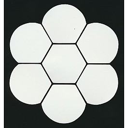 50 Paper Pieces Flower Hexagon Petal 5/8''