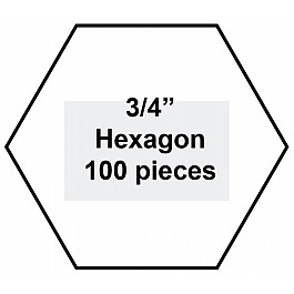 100 Paper Pieces Hexagon 3/4''